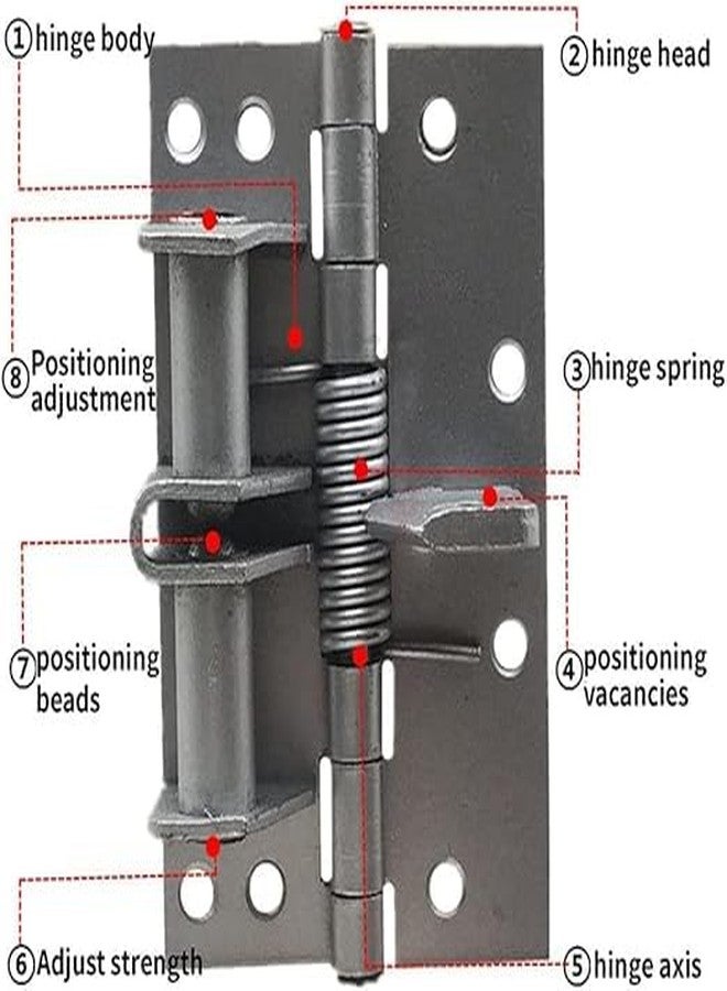 VishBin 3 in 1 Automatically Hidden Door Hinge Lock | Spring Door Closer | Easy to Install to Convert Hinged | Used for Home Doors-Kitchen Cabinet-Wooden Box-Closet | Metal | Pack of 1 (Silver) - Image 3